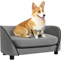 Pawhut – Canapé pour chien – coussin doux – housse amovible et lavable – velours néerlandais – 67x43x31 cm – jusqu'à 10 kg