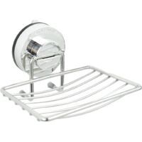 Wall Mounted Stainless Steel Soap Dish With Chrome Suction Cup Holder Shower Caddy Dispenser. Suitable for kitchens, showers, etc., for soap and sponges, without drilling. - Crezuo