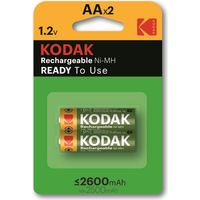 KODAK Piles rechargeables Ni-MH LR06/AA 1,2V 2600mAh - Vendues par paire