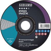 Disque plat à tronconner spéciale tole ACIER et INOX - Diamètre 125mm