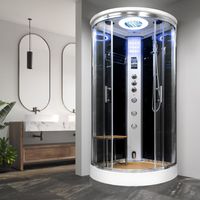 Vidalux Essence 900 Steam Shower 900 x 900-Black