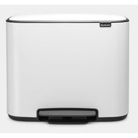 poubelle à pédale 36 l blanche - bo - brabantia