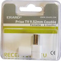 Prise TV 9,52 mm coudé à 90° femelle