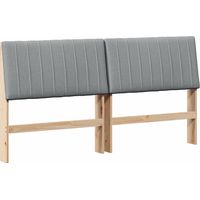 Maison Exclusive - Tête de lit capitonnée Gris clair 200 cm Pin massif