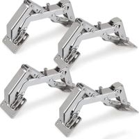 4-teiliges Scharnierset für Küchenschränke, 170°-Scharnier, unsichtbares Scharnier, Weitwinkel-Scharnier, 4-teiliges Set mit Soft-Close-Funktion