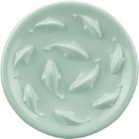 Slow Feeder Bowl for Cats and Small Dogs, Fish Pool Design, Fun Interactive Feeding Bowl for Healthy Diet, Made of Melamine Material