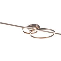 Plafoniera LED multifunzione, metallo, nichel opaco, L100 cm, Montilla