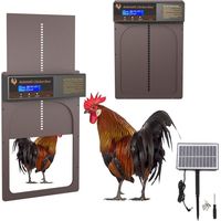 Ej.Life – Porte automatique pour poulailler – Énergie solaire – Étanche IP45 – Aluminium – Minuterie programmable – Compatible poules et canards