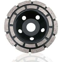 Disque Diamant, Diamant à Meuler Béton 125 x 22,2 mm Double Rangée, Meule Diamantée Universelle pour Poncer Béton, Pierre, Granit Chape, Maçonnerie, Usage Universel
