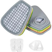F-500 ABEK1-P2 Filtres pour Masque de Protection Respiratoire Réutilisable G-500/M-500/G-750, Anti poussière, Anti gaz pour travaux chimiques, industriels, peinture, bricolage, ponçage