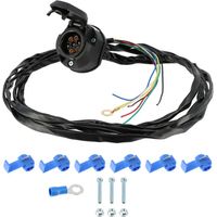 Faisceau Attelage - Prise 7 Plots 12 V Femelle - Pré-Câblé 2 M - Fils 7x0.5 mm² - Pour Remorque et Machine Agricole - 1 Pièce