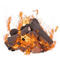 Costway – Lot de 9 bûches en céramique décoratives pour cheminées au bioéthanol – Résistantes aux hautes températures – Fausses bûches réalistes pour foyer extérieur