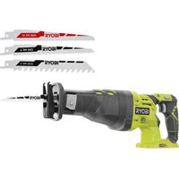 Pack RYOBI - Scie sabre R18RS-0 - 18V One+ - sans batterie ni chargeur - Lot de 3 lames RAK3RBWM spéciales scie sabre