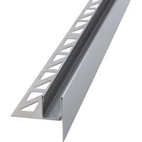 Dalsys Gefällekeil Dusche, Silber U-Profil zur Glasaufnahme für ebenerdige Dusche, aus korrosionsbeständigem V2A Edelstahl - 148cm, Höhe 19mm, Rechts