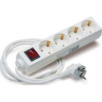 Mehrfachsockel mit 4 Steckdosen, Schalter, Kabel 1,4 m, 806605 tayg