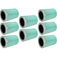 vhbw 8x Filtres HEPA compatible avec Xiaomi Mi Air Purifier 3C, Mi Air Purifier 3H purificateur d'air - Filtre de rechange avec charbon actif intégré