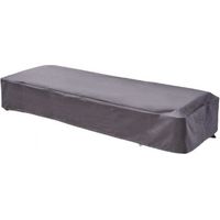 QORVA-1 piece outdoor waterproof lounge chair cover, gray (211x76x30cm)