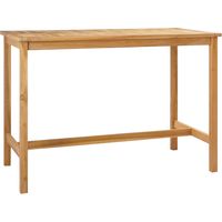 Mesa de Bar Natural 150 x 75 x 105 cm Madera de teca maciza vidaXL