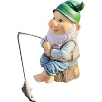 Statue De Décor-Nain De Jardin Le Gardien De Pêche en Plein Air, Statue De Nain De Jardin De Pêcheur pour La Décoration De Jardin Extérieur