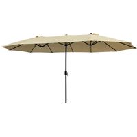 Garten-Doppelsonnenschirm TILIA in Beige Gewicht 12,3 kg L460 x B270 x H245 cm