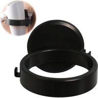 Support Sèche Cheveux Mural Autocollant Sans Percage Noir Porte Sèche Cheveux pour Salle de Bain Toilettes