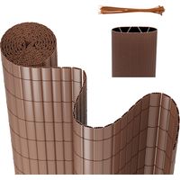 SWANEW Canisse in PVC per giardino balcone terrazzo Recinzione frangivento per balcone Tende per balcone Marrone 90 x 900cm