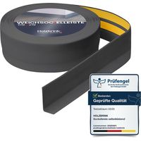 HOLZBRINK Plinthe Souple Autoadhésive Cendré Plinthe pliable, 32x23 mm, 10 m