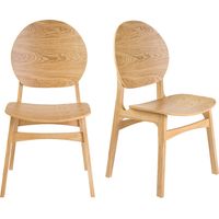 Chaises scandinaves en bois clair (lot de 2) ELTON