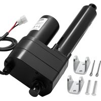VEVOR Actuador Lineal 12 V, 200 mm, Motor Lineal de 9000 N, IP65, 5 mm/s, con Soportes de Montaje para Contenedores de Maquinaria Industrial y Sistemas de Elevación de Alta Resistencia, Negro
