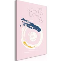 Cuadro decorativo en lienzo con impresión premium en 1 parte sobre marco de madera Patrón de acento rosa 40x60cm 110013343