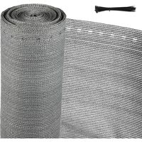 Wolketon Pantalla de privacidad en HDPE 150g/m², 1,8x25m, reforzada con clips de fijación, antracita