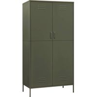 Garde-robe Vert olive 90x50x180 cm Acier