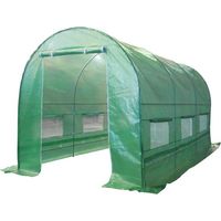 BIRCHTREE 4M (L) x 2M (W) x 2M (H) Polytunnel Greenhouse Pollytunnel With Galvanised Frame