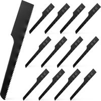 12pcs Replacement Air Saw Blades 4x18T 4x24T 4x32T Pneumatic Body Saw Replacement Blades for Cutting Steel Pneumatic Cutting Tools Aluminum Black