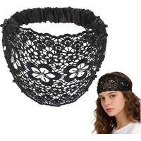 Bandeau À Perles - Bandeau Dentelle Élastique Boho Avec Motifs Floraux - Pour Mariage Événements Formels Voyage Vacances - 1 Pièce