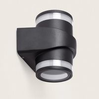 Applique Murale LED Extérieure 10W Aluminium en Saillie Neky Duo Noir