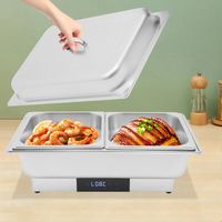 600W chauffage électrique tactile chauffé cuisinière à manger, 9L grande capacité alimentaire récipient d'isolation thermique, 56 36 26cm