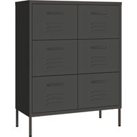 Maison Exclusive - Armoire à tiroirs Anthracite 80x35x101,5 cm Acier