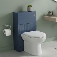 Hudson Reed Fluted Satin Blue 500mm Toilet Unit - FLU341