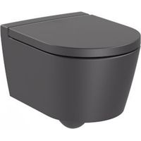 Conjunto inodoro Inspira Compact suspendido sin brida + tapa inodoro Soft close, Onyx (SetInspiraOnyx)