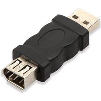 Adaptador USB macho a Firewire IEEE 1394 6 pines hembra Negro