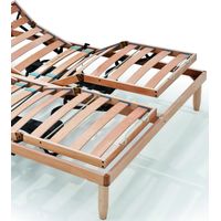 EVERGREENWEB - Rete Matrimoniale Elettrica 160x190 a Doghe in Legno ORTOPEDICA Motorizzata con 2 Alzate Separate Base Letto o Materasso 4 zone Reclinabili Regolatori Rigidit… Piedi Smontabili OFFERTA