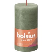 Vela Bolsius Rustic Shine Verde Oliva - 130/68 mm, 60 horas de combustión