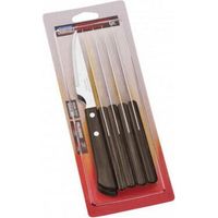 Cuchillos de asado polywood castaño 10,16 cm 6 uds