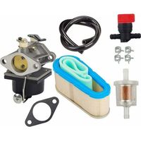 Carburatore Tecumseh OHV125 OHV130 OVH135 – Filtro aria 36356 – Valvola di intercettazione e filtro carburante inclusi – Tubo carburante da 60 cm