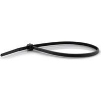Collier de serrage noir Unex 2225-0. 2.5mm x 190mm. Sachet de 200unds.