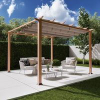 Paragon Outdoor Metall Pergola Florida 1111 Hellbraun 350x350x235 cm