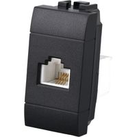 Serie Civile A2ZWORLD MBL Nero Compatibile Con Bticino Living International (Presa Telefonica RJ11)