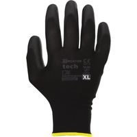 Gants industriel polyester et couche latex Noir taille XL Mercator 12 paires