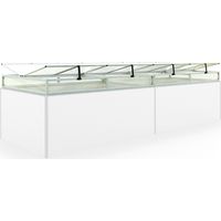 Châssis de jardin en aluminium / Plaques double paroi Serre pour plantes pour jardin, balcon, fenêtre de toit avec ouverture, résistant aux UV et aux intempéries, 119 x 387 cm